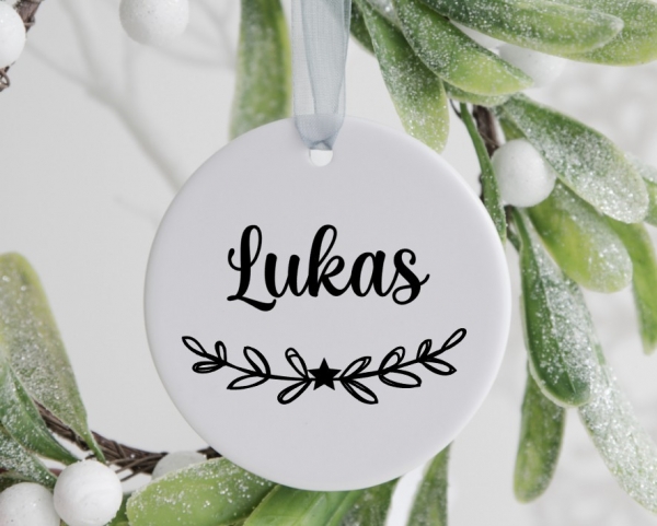 Sternenkind Stern Sternchen Erinnerungsanhänger Keramik Anhänger Weihnachtsanhänger erstes Weihnachten personalisiert Geschenk von Lüttentüddel®